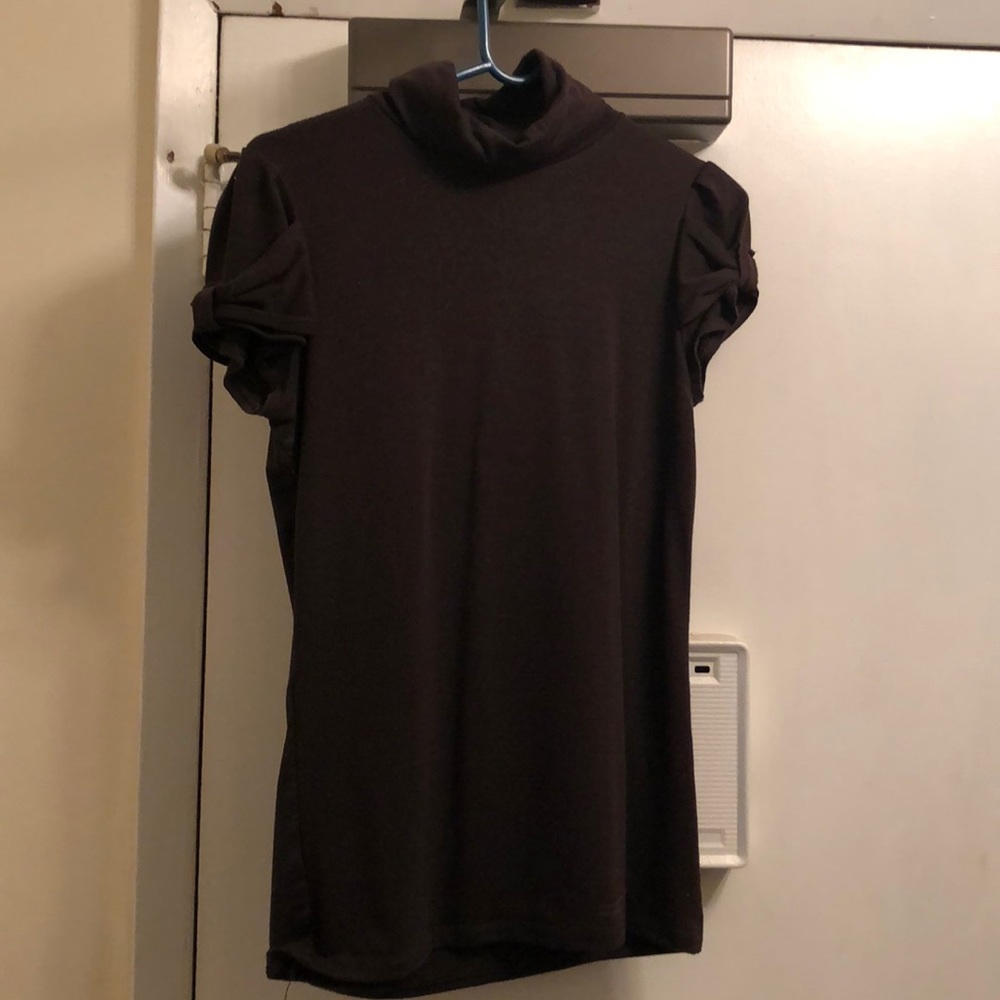 Short-sleeve Turtleneck with Sleeve Detail